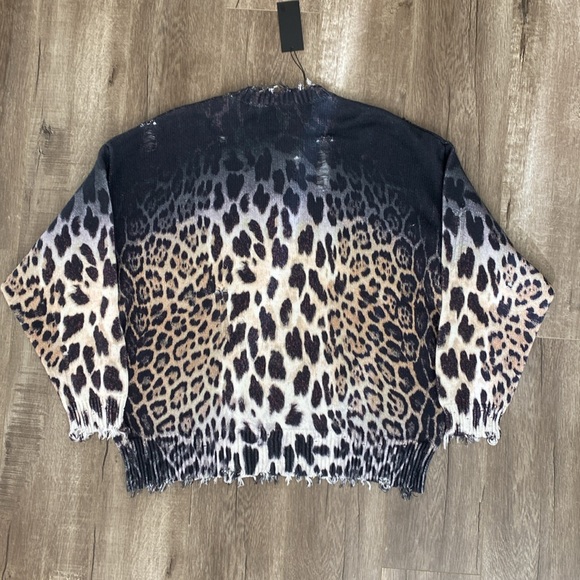 R13 Faded Leopard Oversized Sweater - Picture 10 of 16